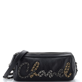 Chanel Chain Signe Bowling Bag Calfskin Small