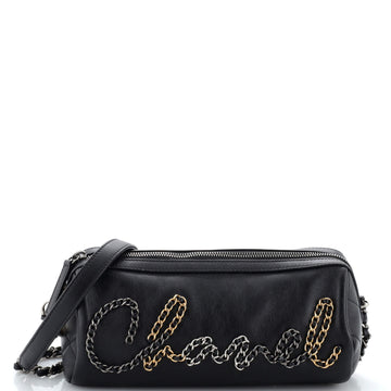Chanel Chain Signe Bowling Bag Calfskin Small