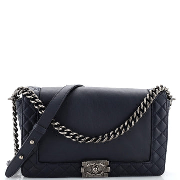 Chanel Reverso Boy Flap Bag Calfskin New Medium