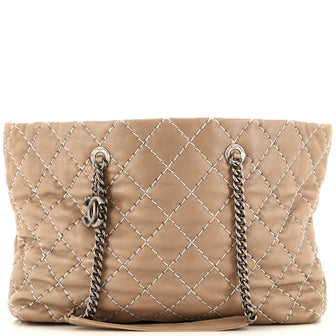 Chanel Ultimate Stitch Aged Chain Tote Quilted Calfskin Large