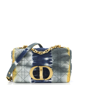 Christian Dior Caro Bag Cannage Quilt Tie Dye Denim Small