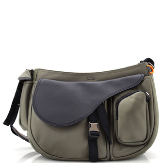 Christian Dior x Sacai Saddle Soft Bag Technical Fabric and Leather