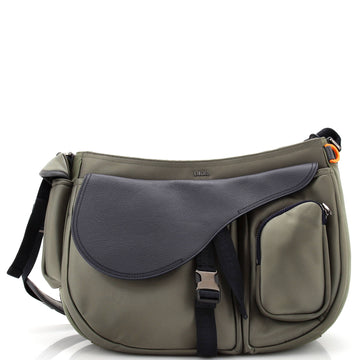 Christian Dior x Sacai Saddle Soft Bag Technical Fabric and Leather