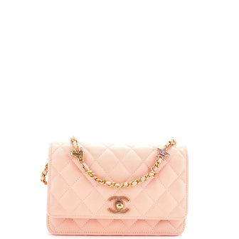 Chanel Roller Skate and Star Charms Wallet on Chain Quilted Caviar with Crystals and Enamel