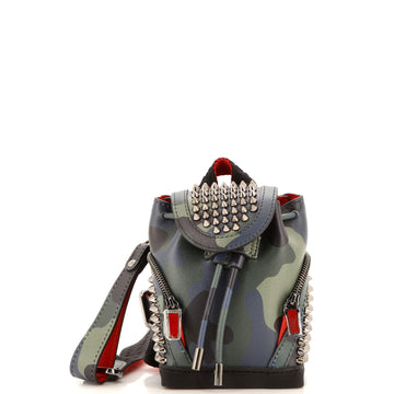 Christian Louboutin Explorafunk Keyring Crossbody Bag Spiked Leather