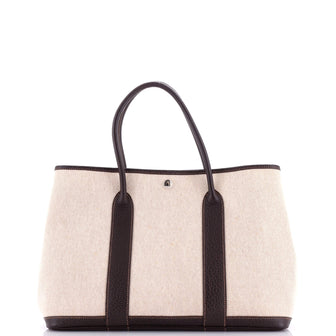 Hermes Garden Party Tote Toile and Leather 36