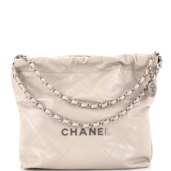 Chanel 22 Chain Hobo Quilted Calfskin Small
