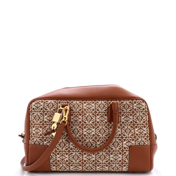 Loewe Amazona Bag Leather and Jacquard Canvas 28