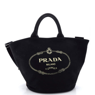 Prada Canapa Convertible Shopping Tote Canvas Medium