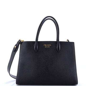 Prada Bibliotheque Tote Saffiano with City Calf Large