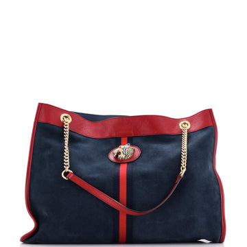 Gucci Rajah Chain Tote Suede Large