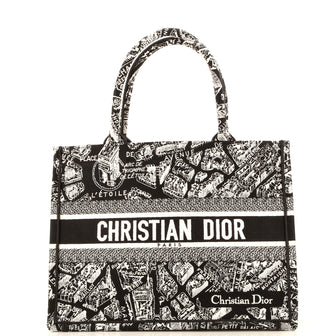 Christian Dior Book Tote Embroidered Canvas Medium