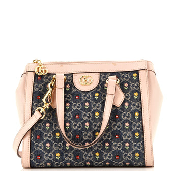 Gucci Ophidia Top Handle Tote Printed GG Denim Small