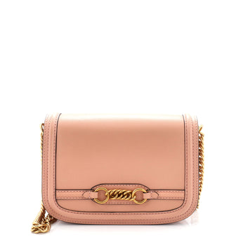 Burberry Link Flap Bag Leather Small