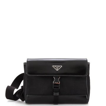Prada Buckle Flap Crossbody Bag Re-Nylon and Leather Small