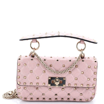 Valentino Garavani Rockstud Spike Flap Bag Quilted Leather Small