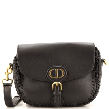 Christian Dior Bobby Flap Bag Whipstitch Leather Medium