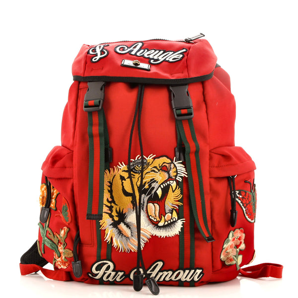 Gucci Sherry Line Floral Backpack Floral Embroidery Gucci Backpack Embroidery Gucci Sherry  main image 4