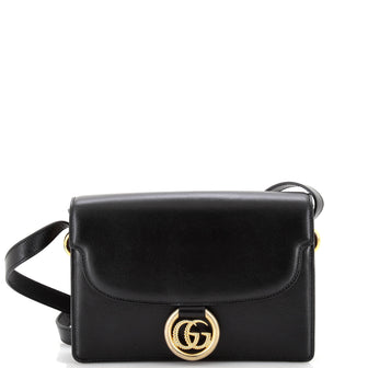 Gucci GG Ring Shoulder Bag Leather Small