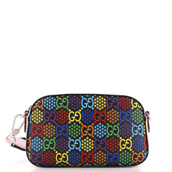 Gucci Camera Crossbody Bag Psychedelic Print GG Coated Canvas Small