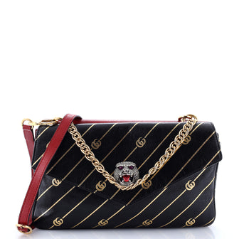 Gucci Thiara Double Shoulder Bag Printed Leather Medium