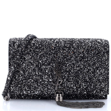 Saint Laurent Classic Monogram Tassel Chain Wallet Glitter
