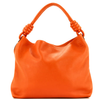 Loewe Flamenco Knot Hobo Leather