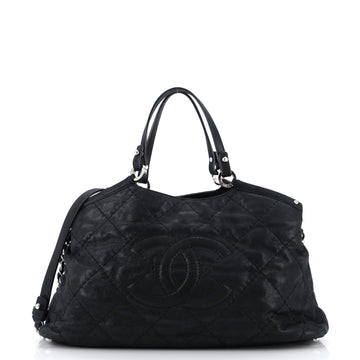 Chanel CC Sea Hit Tote Quilted Iridescent Calfskin Small
