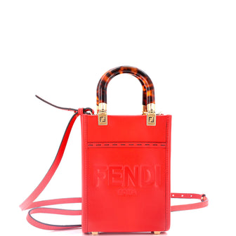Fendi Sunshine Shopper Tote Leather Mini