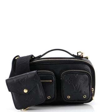 Louis Vuitton Utility Crossbody Bag Calfskin with Embossed Monogram Detail