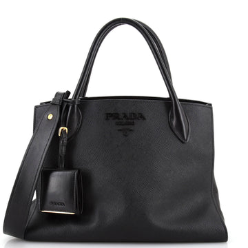 Prada Monochrome Tote Saffiano with City Calf Medium