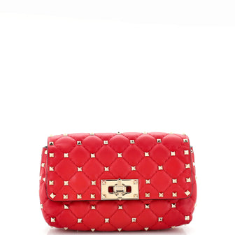 Valentino Garavani Rockstud Spike Belt Bag Quilted Leather Small