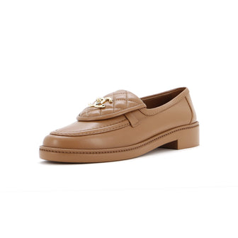 Chanel Women's CC Loafers Quilted Leather