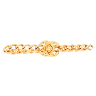 Chanel Vintage CC Turnlock Chain Bracelet Metal