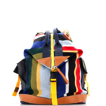 Loewe Eye/Loewe/Nature Convertible Tote Backpack Wool with Leather