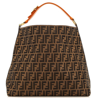 Fendi Buckle Strap Hobo Zucca Canvas Large