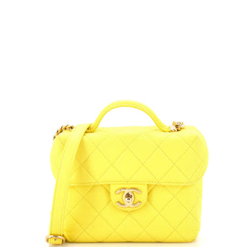 Chanel Handy Box Vanity Case Quilted Caviar