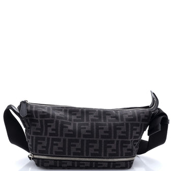 Fendi Sling Body Bag Zucca Canvas with Leather