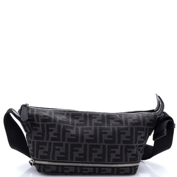 Fendi Sling Body Bag Zucca Canvas with Leather