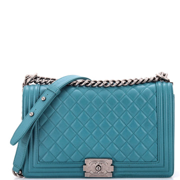 Chanel Boy Flap Bag Quilted Lambskin New Medium