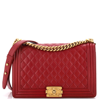 Chanel Boy Flap Bag Quilted Lambskin New Medium