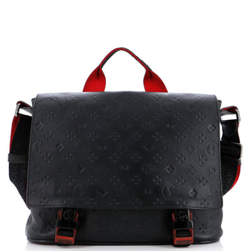 Christian Louboutin Loubiclic Messenger Bag Embossed Leather
