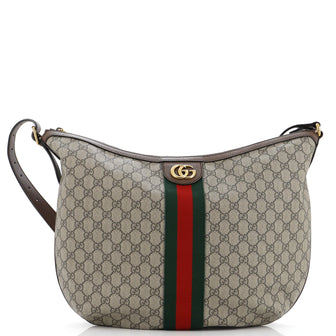 Gucci Ophidia Half Moon Hobo GG Coated Canvas Large