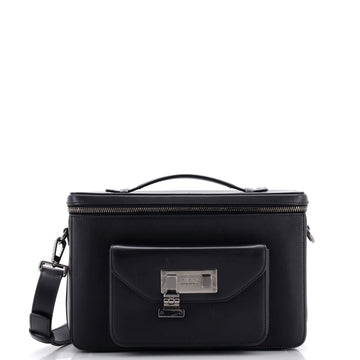 Christian Dior Pushlock Top Handle Camera Bag Leather