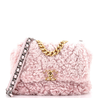 Chanel 19 Flap Bag Shearling Medium