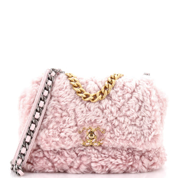 Chanel 19 Flap Bag Shearling Medium