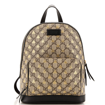 Gucci Zip Pocket Backpack Printed GG Coated Canvas Small