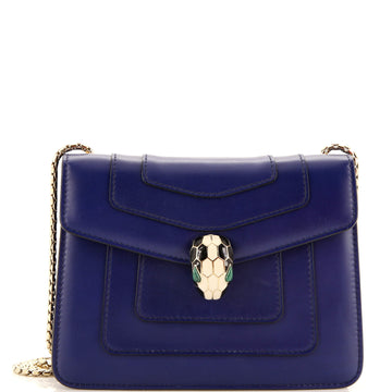 Bvlgari Serpenti Forever Square Shoulder Bag Leather Small