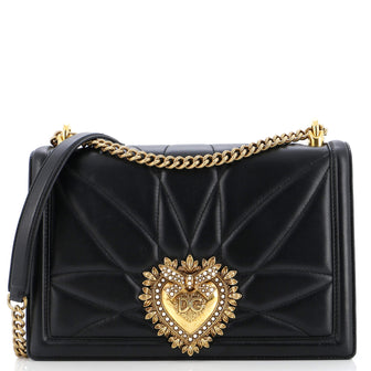 Dolce & Gabbana Devotion Crossbody Bag Quilted Leather Medium