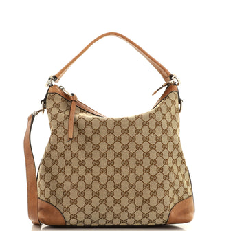 Gucci Miss GG Hobo GG Canvas with Leather Small